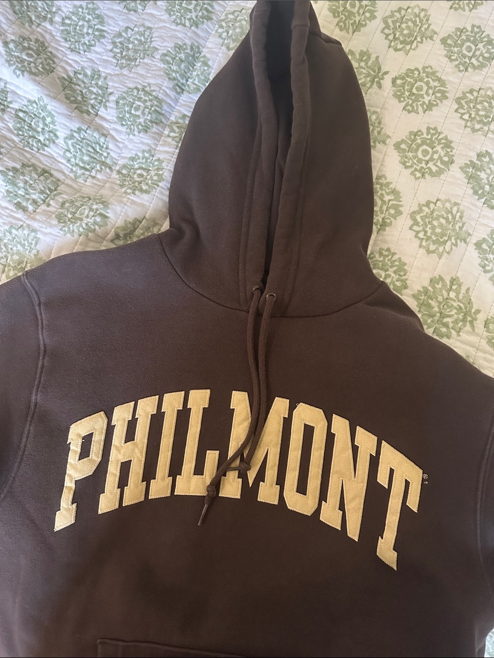 Jansport Brown Hoodie with Cream 'PHILMONT' Arch Logo